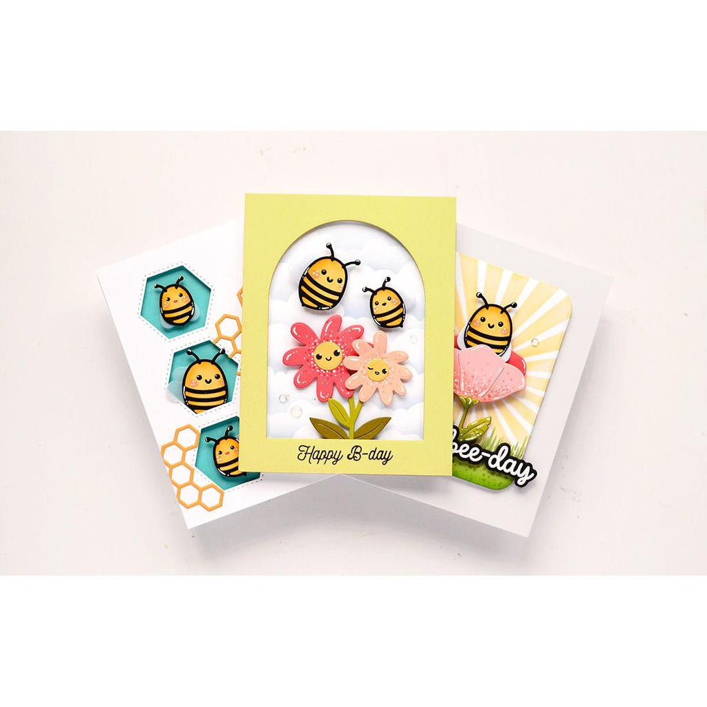 Waffle Flower Happy Bee Day Clear Stamps 421361 blooms