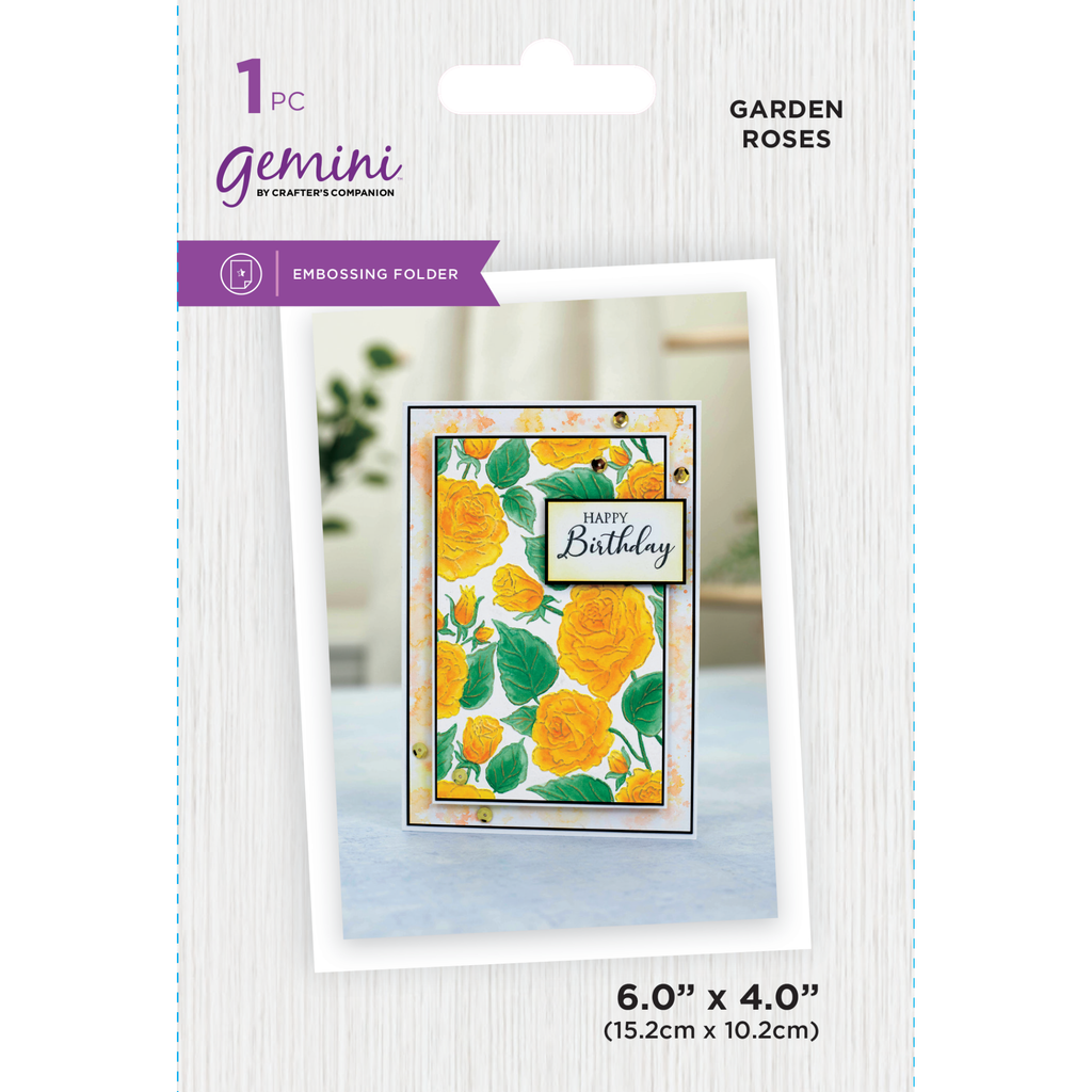 Gemini Garden Roses 2D Embossing Folder gem-ef4-garo