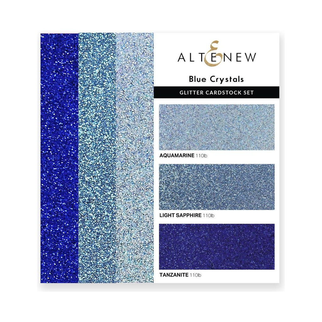 Altenew Glitter Gradient Cardstock Blue Crystals Set ALT7617