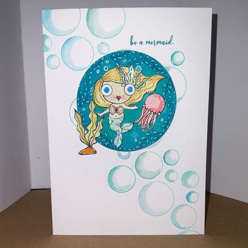 AALL & Create Be A Mermaid A7 Clear Stamps aall852 bubbles