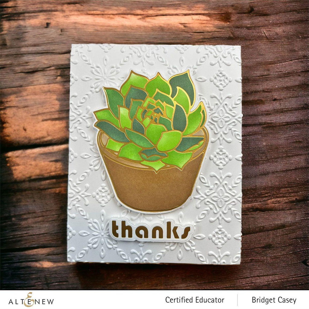 Altenew Spark Joy Potted Succulent Add-On Dies  ALT7948DIE texture