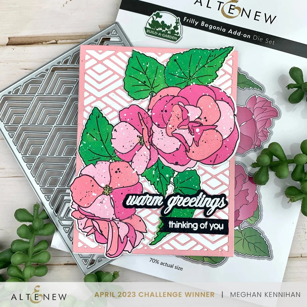 Altenew Build-A-Garden Frilly Begonia Add-on Dies alt8077 thinking of you