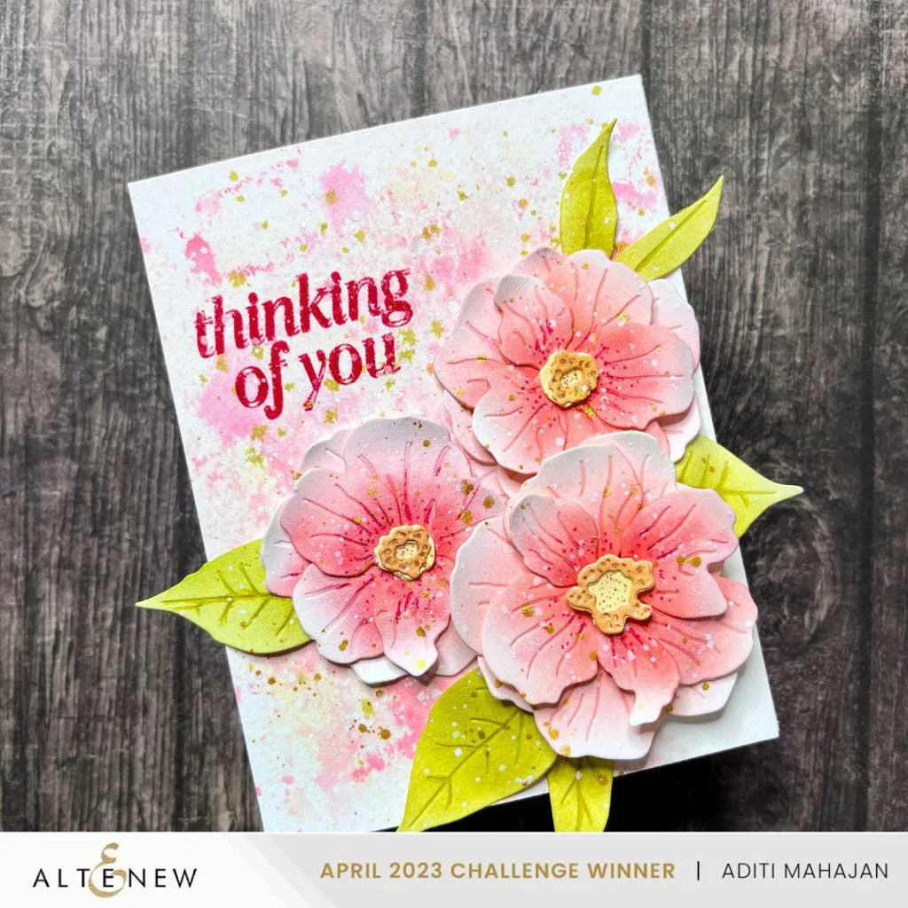 Altenew Craft A Flower Japanese Camellia Layering Dies alt8078 thinking of you