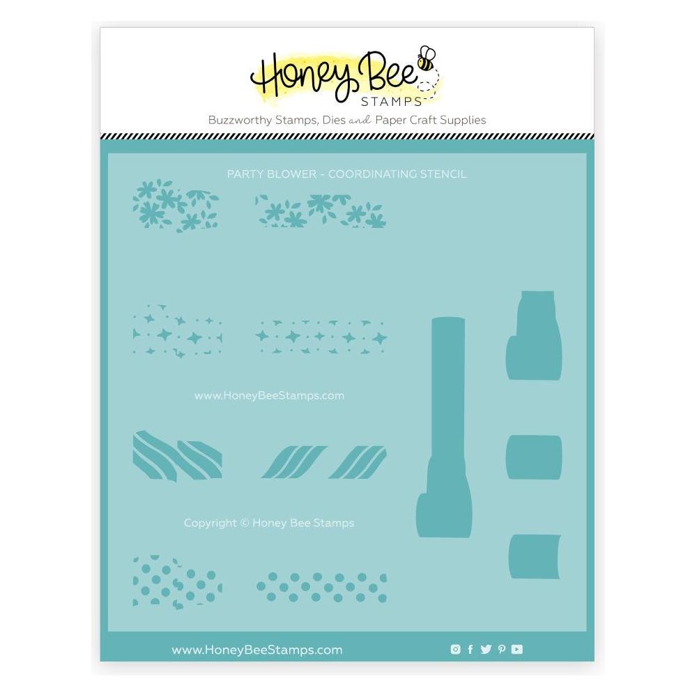 Honey Bee Party Blower Stencil hbsl-142 Detailed Product View