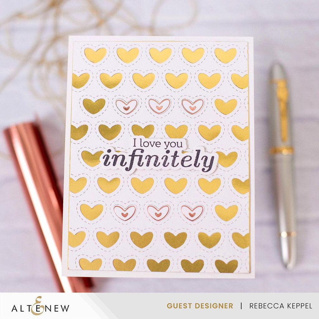 Altenew Hot Foil Roll Peony Gold Mirror alt8599 hearts