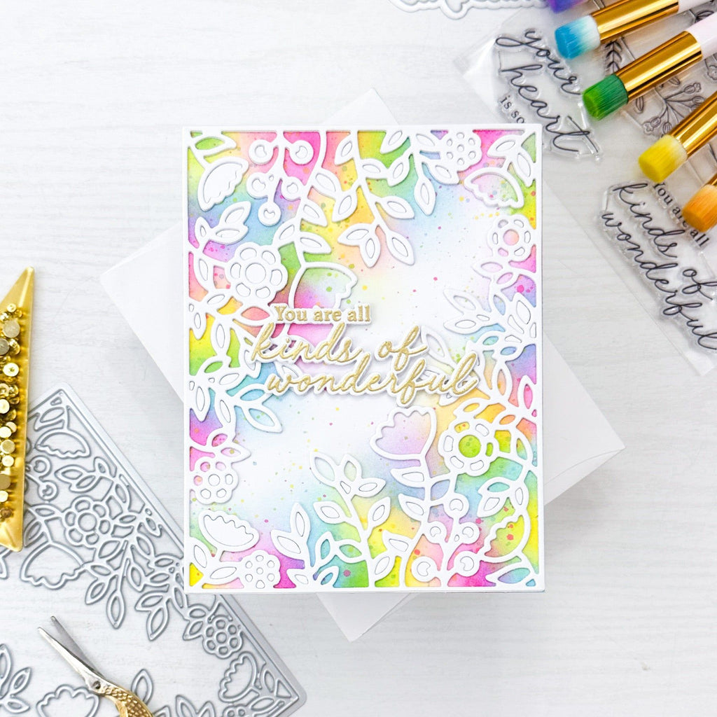 PinkFresh Studio Secret Garden Die Set 212223 Bright Wonderful Card | color-code:ALT02