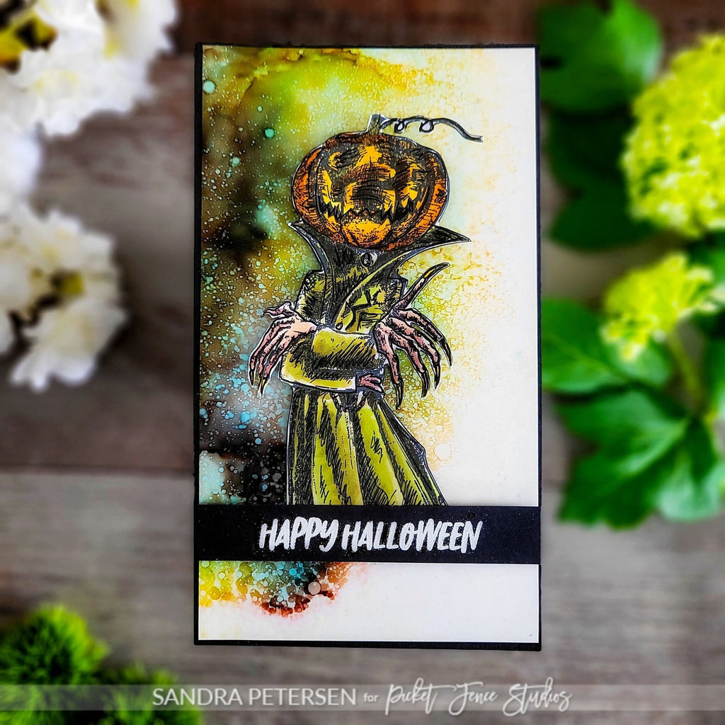 Picket Fence Studios All Trespassers will be Added to the Brew Clear Stamps h-136 halloween