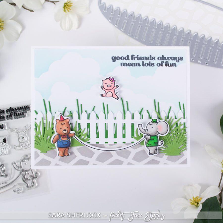 Picket Fence Studios A2 Tall Grass Die pfsd-324 good friends card