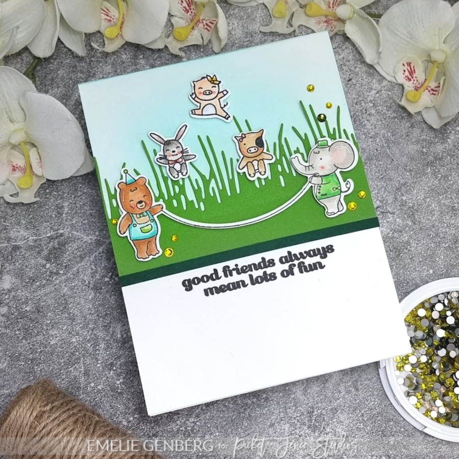 Picket Fence Studios A2 Tall Grass Die pfsd-324 jump rope card