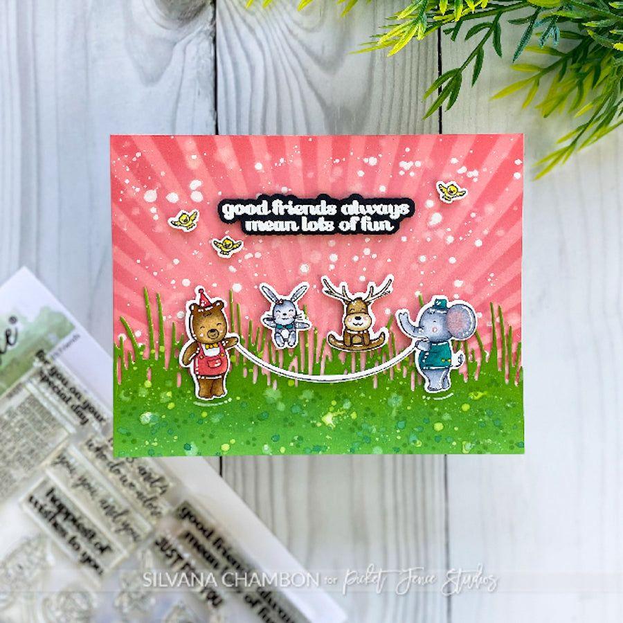 Picket Fence Studios A2 Tall Grass Die pfsd-324 good friends fun card