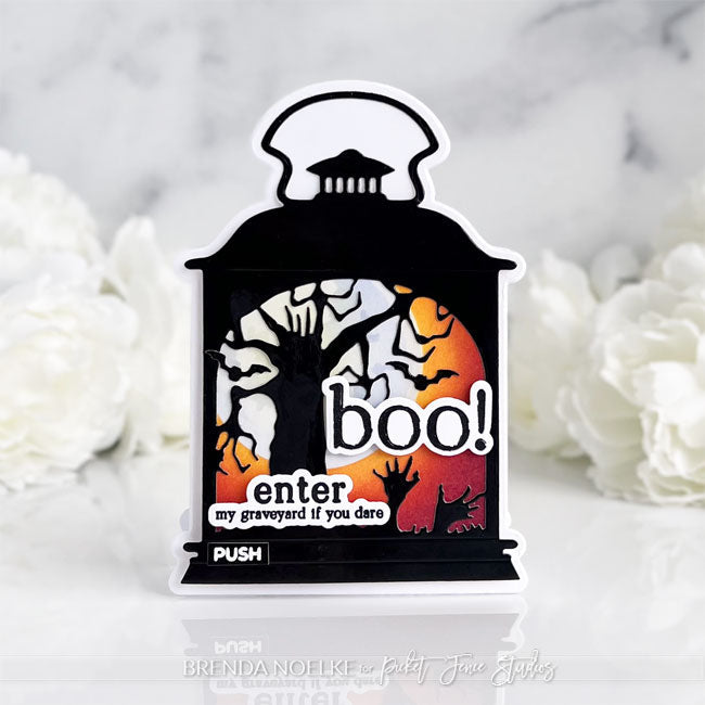 Picket Fence Studios Creepy Hollow Lantern Dies pfsd-375 boo