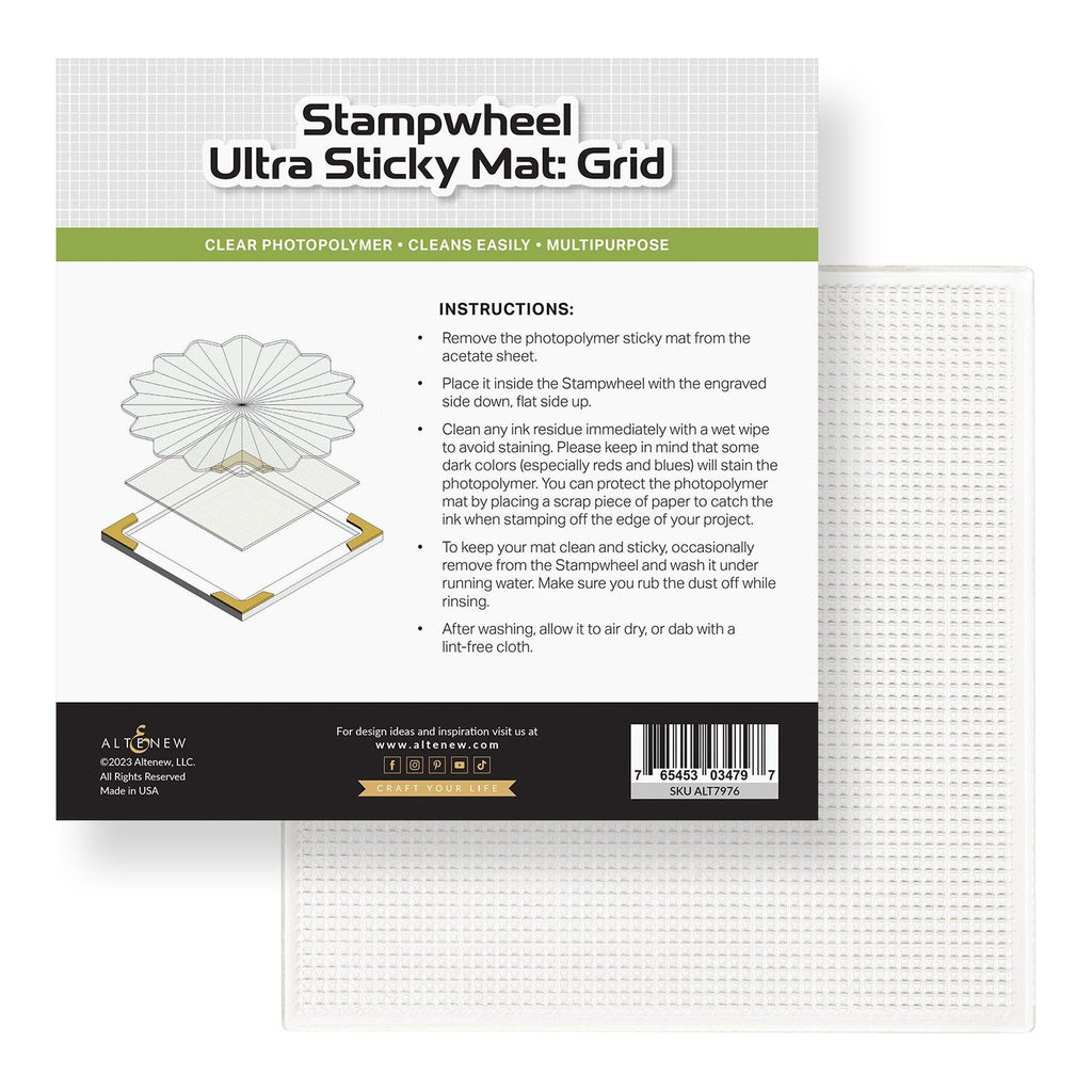 Altenew Stampwheel Low Tack Sticky Mat Grid ALT7976 Grid