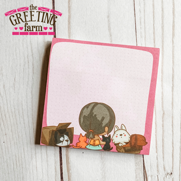 The Greeting Farm Pink Pets 3x3 Inch Sticky Notes