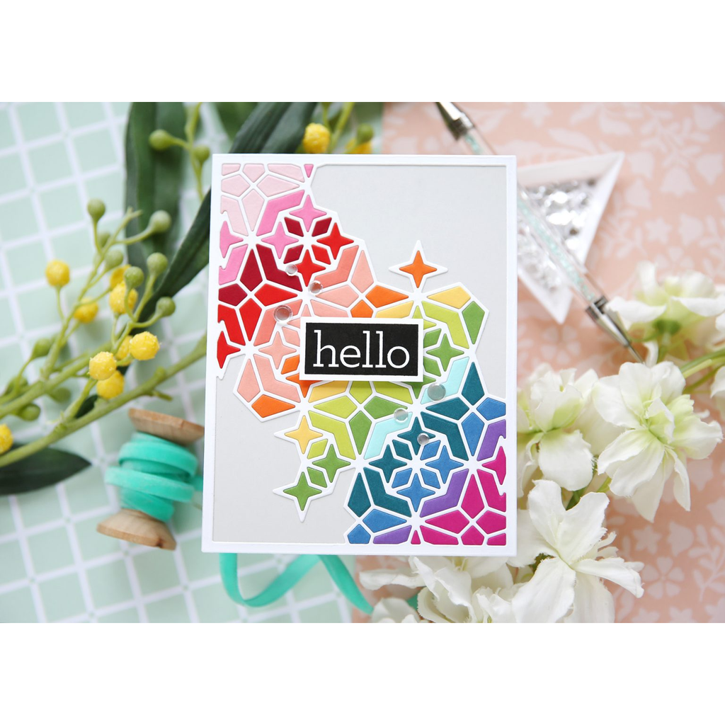 Simon Says Stamp Pointed Star Plate Wafer Dies s901 Diecember Hello Card | color-code:ALT01