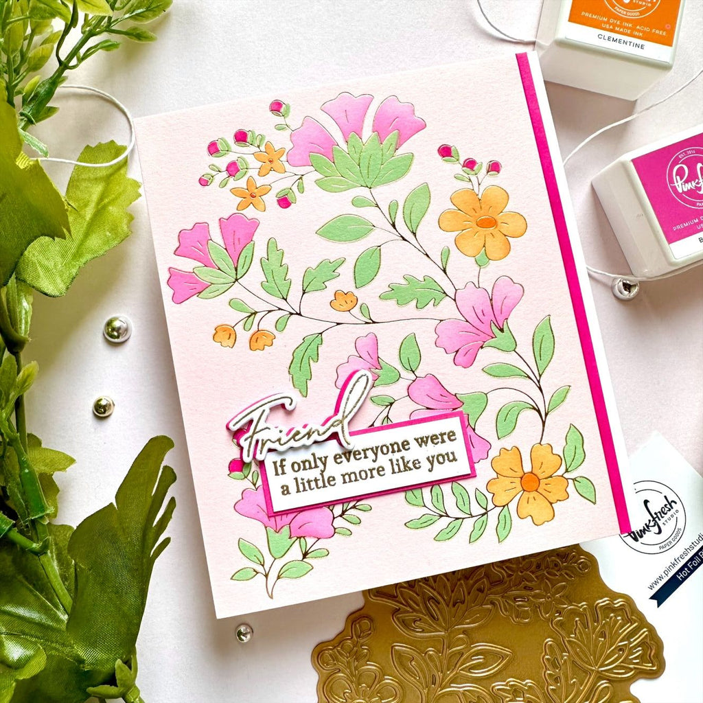 Pinkfresh Studio Beautiful Day Stencils 226824 Friendship Card | color-code:ALT02