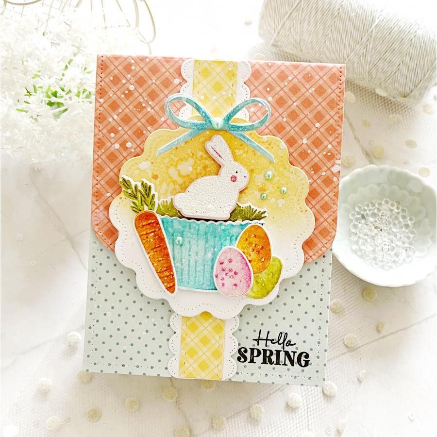 Papertrey Ink Love to Layer Soft Scallops Dies pti-0757 hello spring