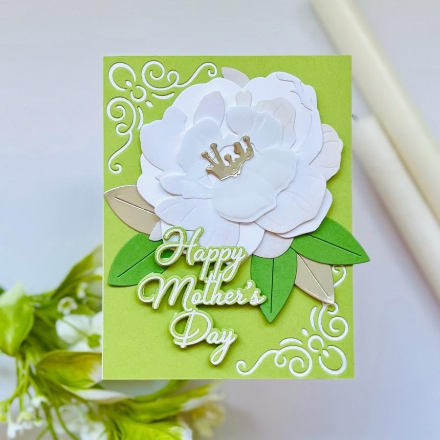 Papertrey Ink Into the Blooms Big Bloom Dies pti-0781 happy mother's day