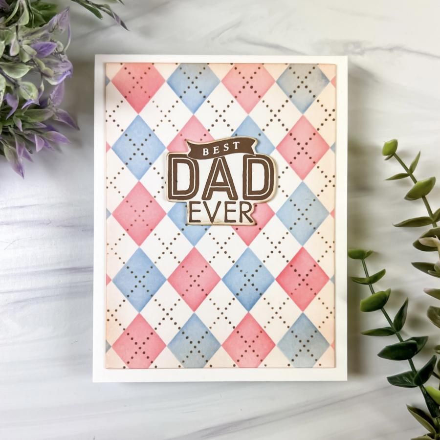 Papertrey Ink Father's Day Sentiments Dies pti-0788 best dad ever