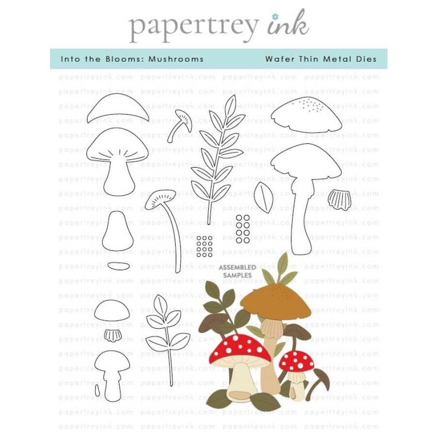 Papertrey Ink Into the Blooms Mushrooms Dies pti-0794