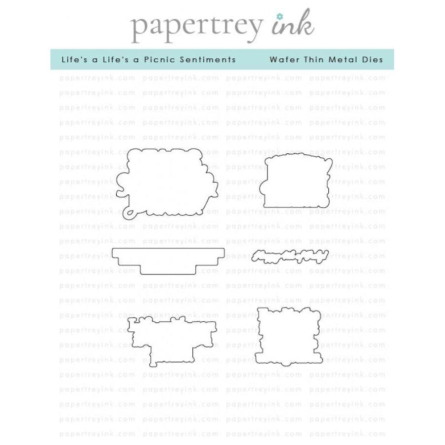 Papertrey Ink Life's a Picnic Sentiments Outline Dies pti-0802