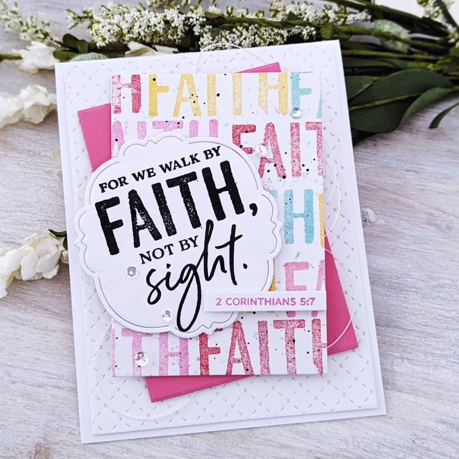 Papertrey Ink Psalm Reflections May Clear Stamp and Die Set faith