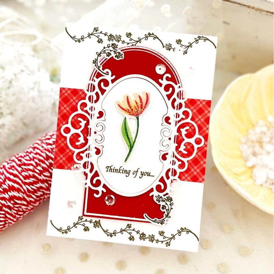 Papertrey Ink Elegant Arch Dies pti-0815 thinking of you