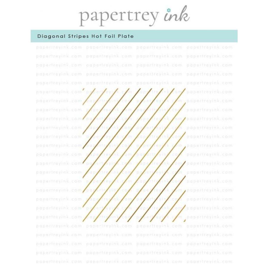 Papertrey Ink Diagonal Stripes Hot Foil Plate ptif-0018