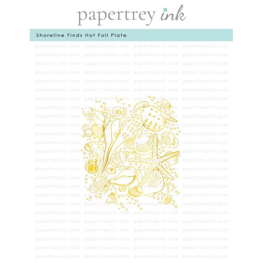 Papertrey Ink Shoreline Finds Hot Foil Plate ptif-0026