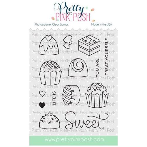 Pretty Pink Posh Sweet Chocolates Clear Stamps