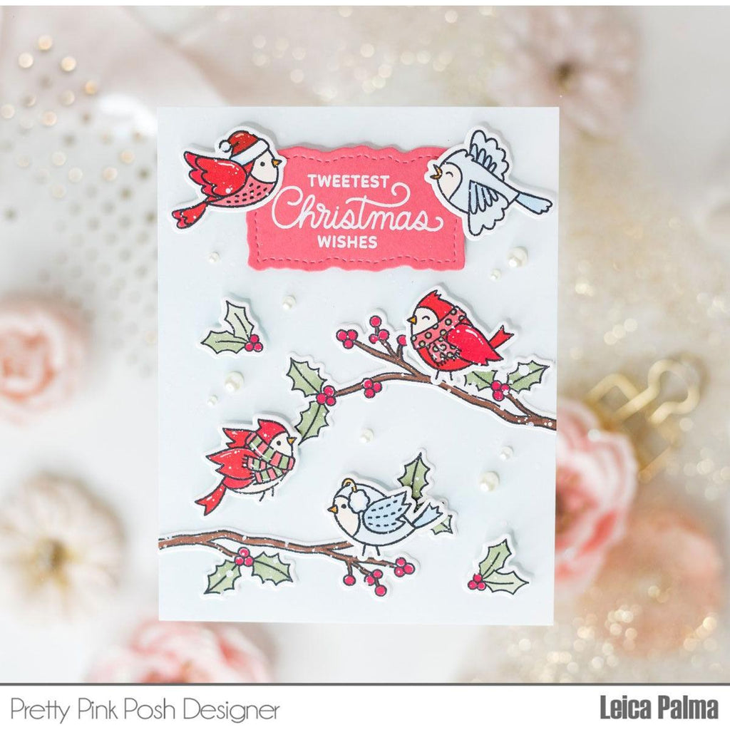 Pretty Pink Posh Winter Birds Coordinating Dies cute birds