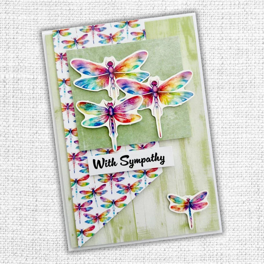 Paper Rose Rainbow Garden Insects Embossed Die Cuts 31575 with sympathy