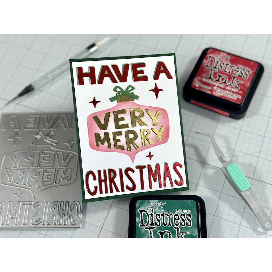 Simon Says Stamp Very Merry Cover Wafer Dies md112968 All The Joy Christmas Card | color-code:ALT06