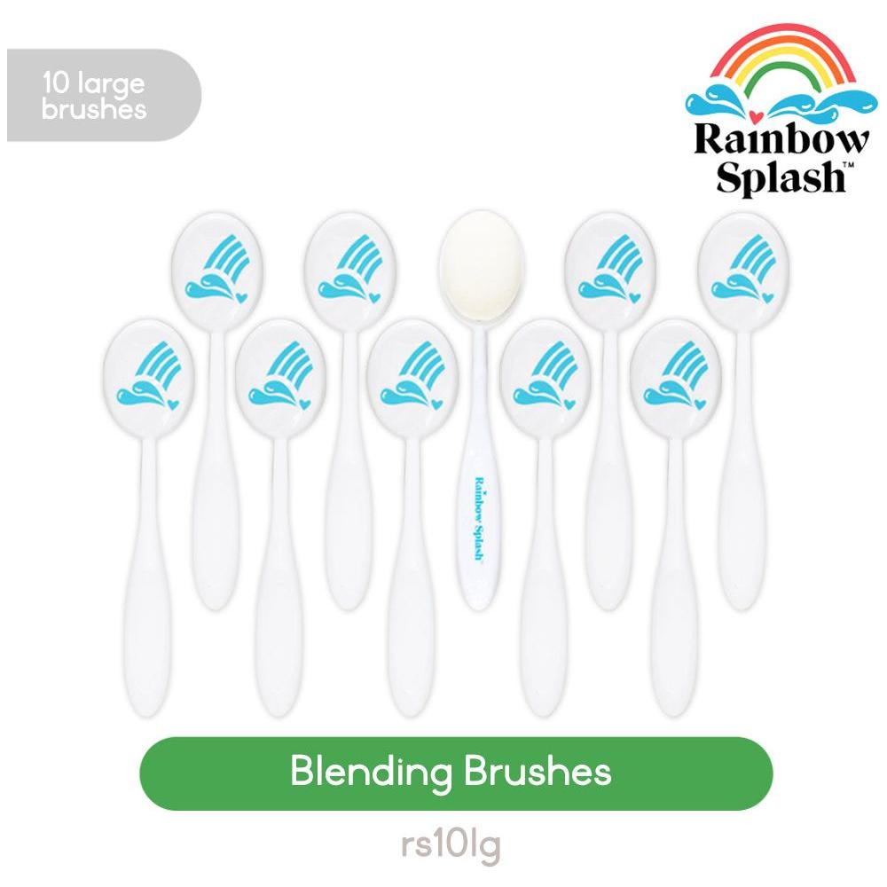 Rainbow Splash Large Blending Brushes Pack of 10 rs10lg Splendor