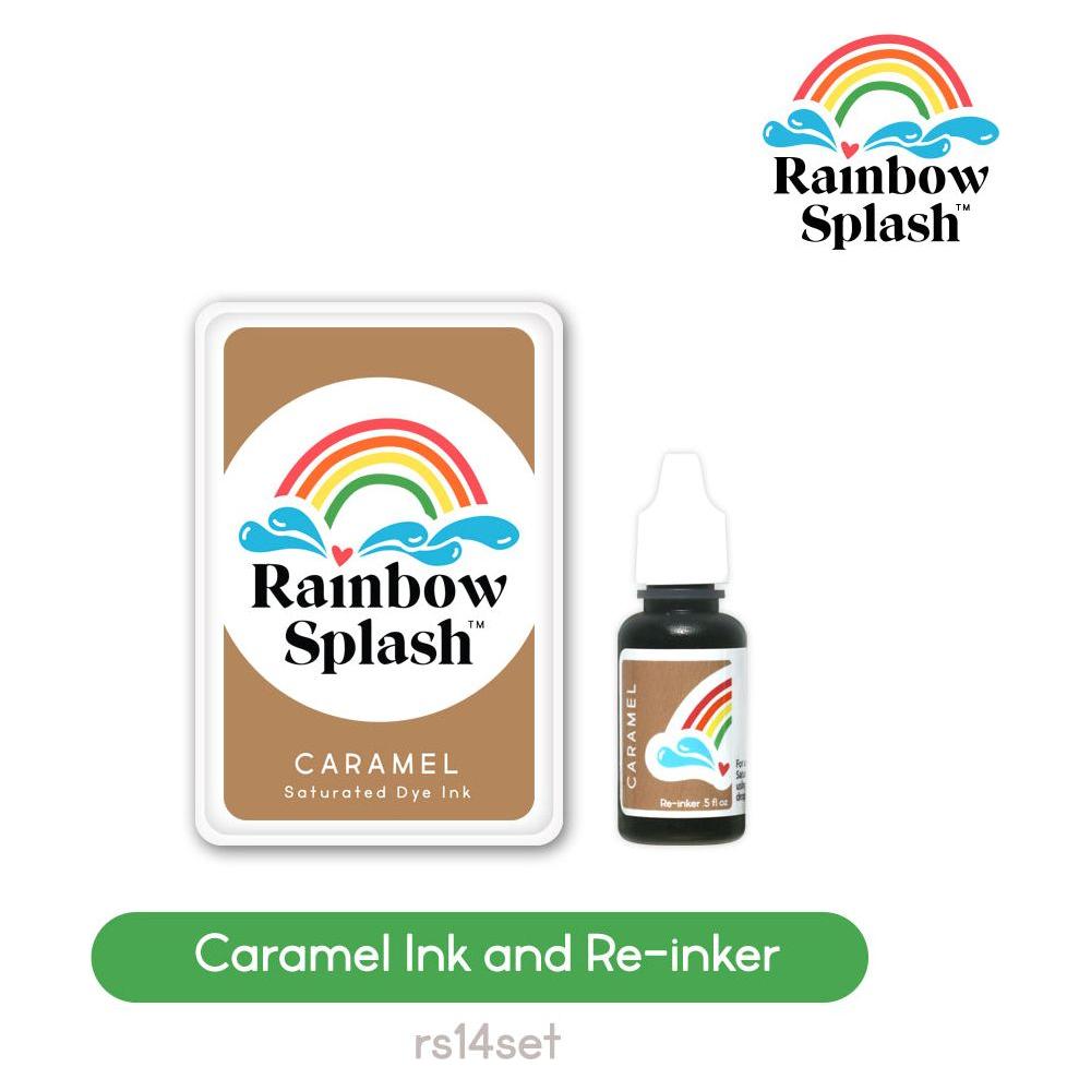 Rainbow Splash Ink Pad And Re-Inker Set Caramel