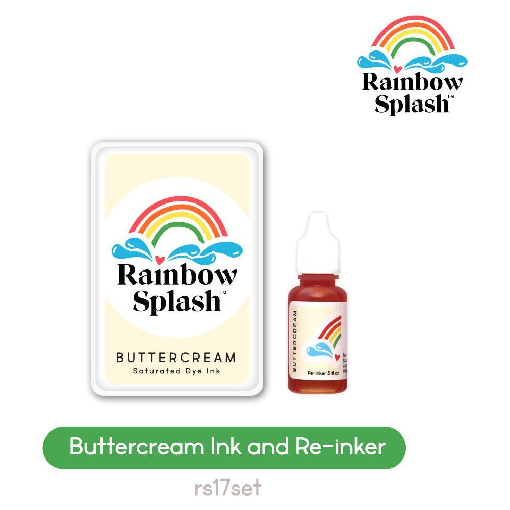 Rainbow Splash Ink Pad And Re-Inker Set Buttercream