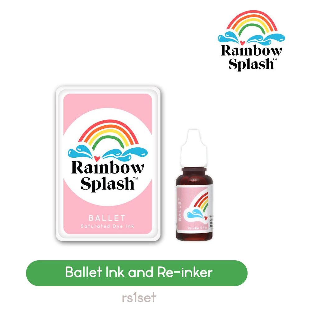 Rainbow Splash Ink Pad And Re-Inker Set Ballet