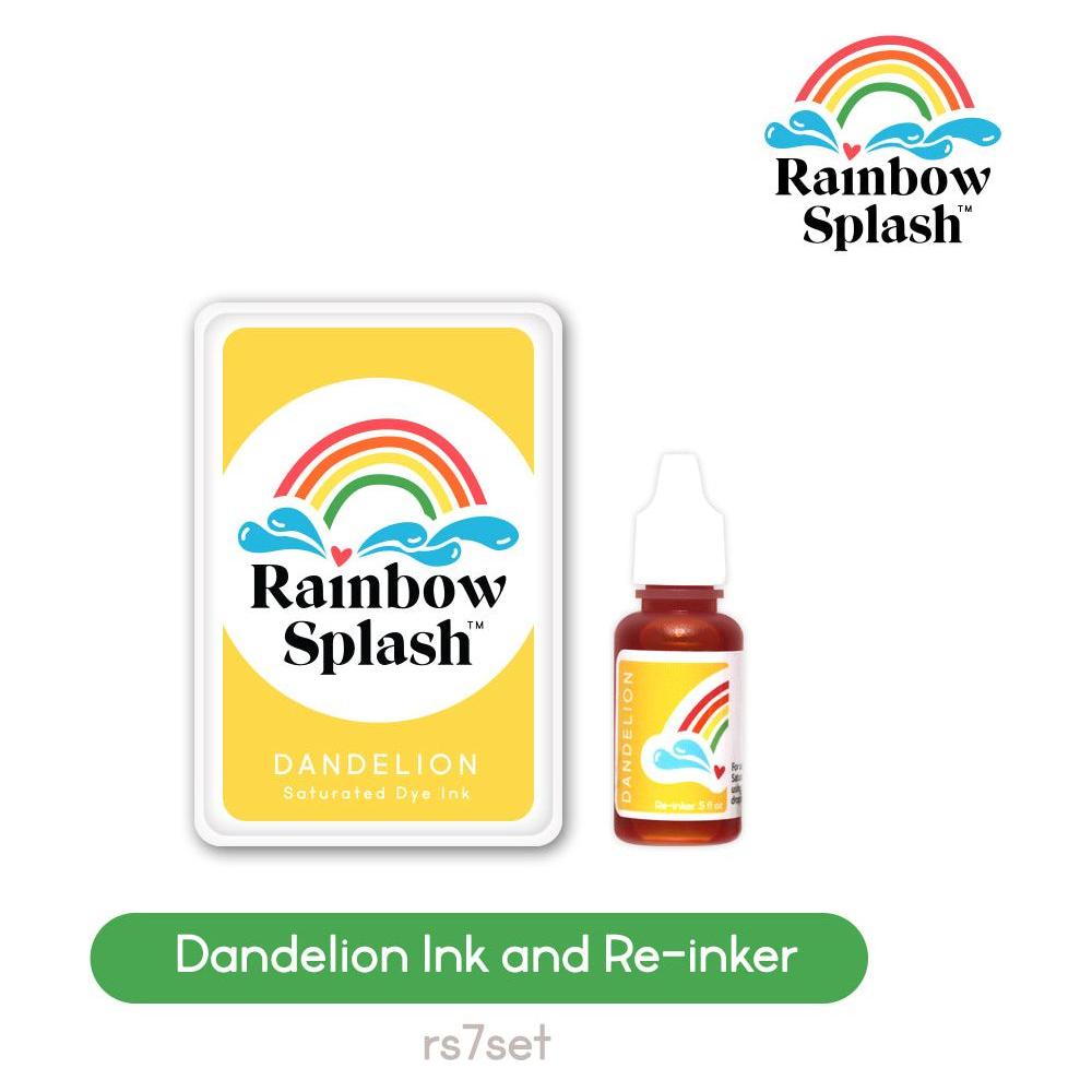 Rainbow Splash Ink Pad And Re-Inker Set Dandelion