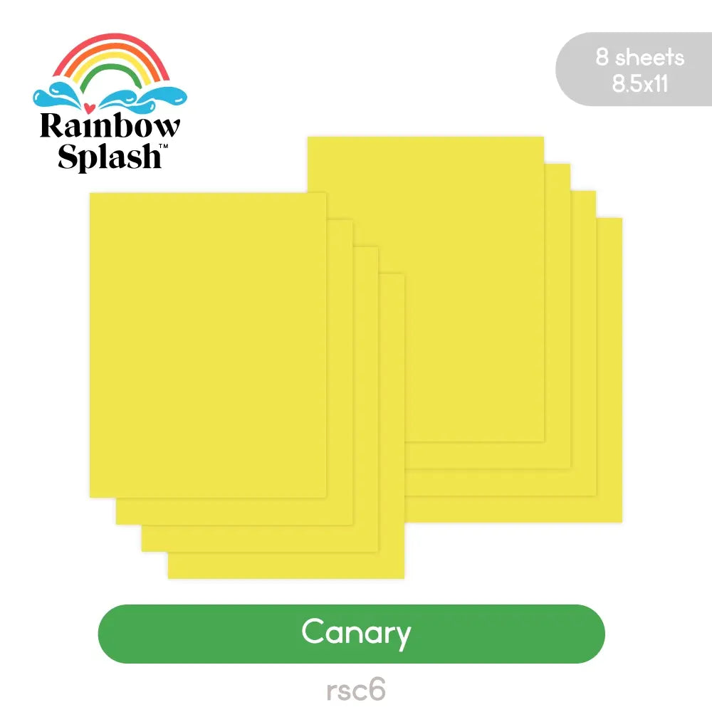 Rainbow Splash Cardstock Canary rsc6