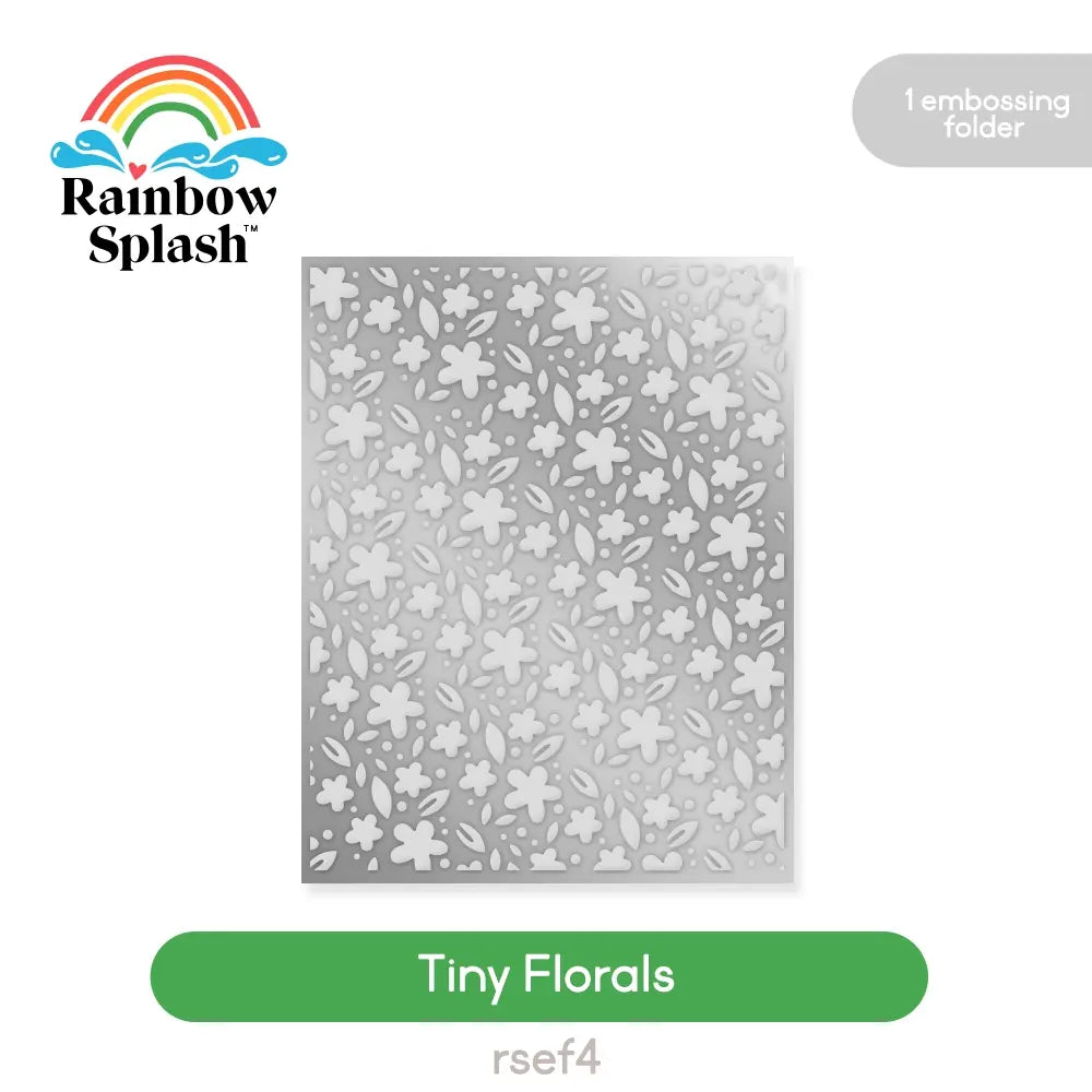 Rainbow Splash Embossing Folder Tiny Florals rsef4 – Simon Says Stamp