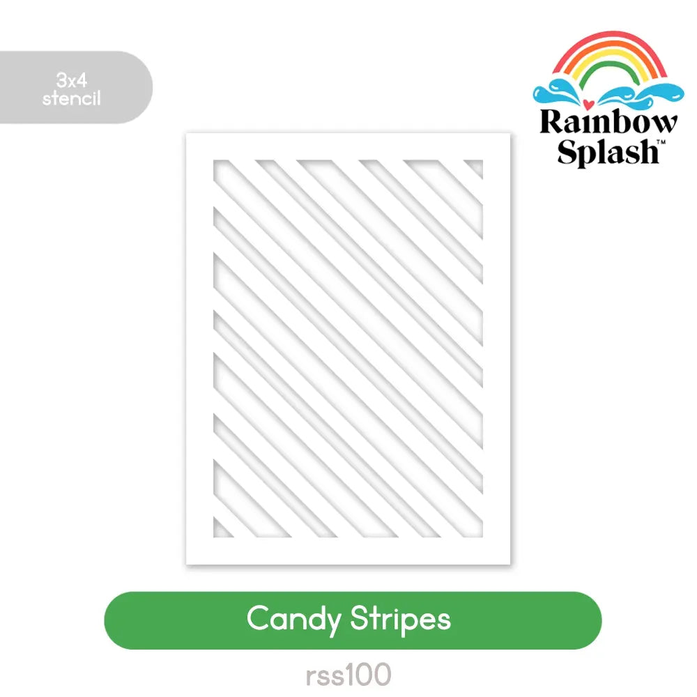 Rainbow Splash Stencil Candy Stripes rss100 Splendor