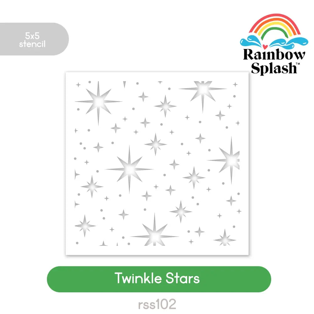 Rainbow Splash Stencil Twinkle Stars rss102 Splendor