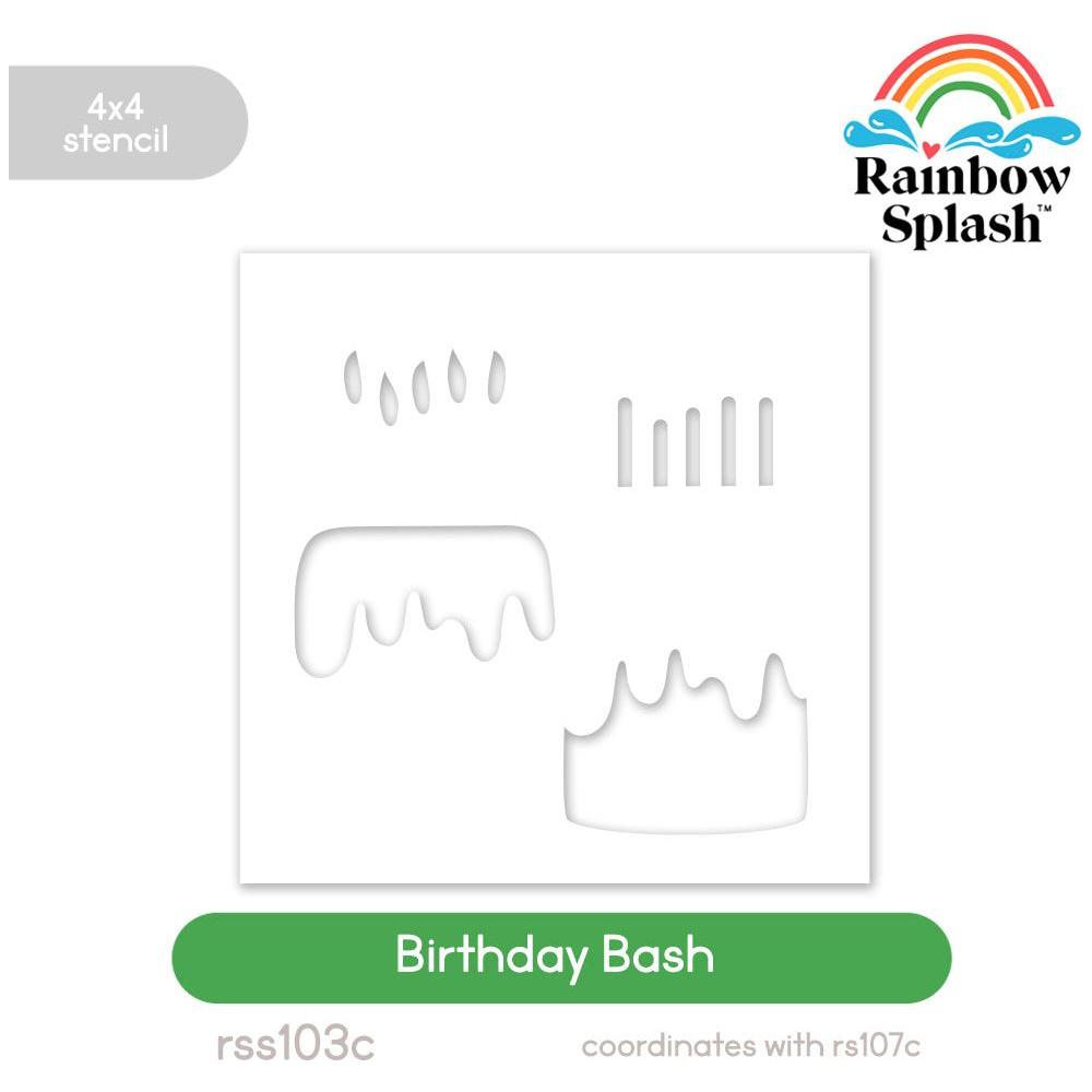 Rainbow Splash Stencil Birthday Bash rss103c Splendor