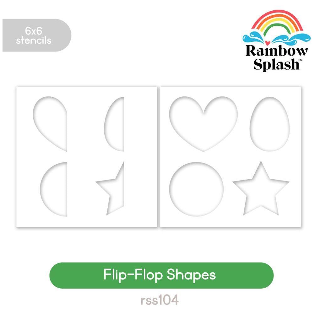 Rainbow Splash Stencil Flip Flop Shapes rss104 Splendor