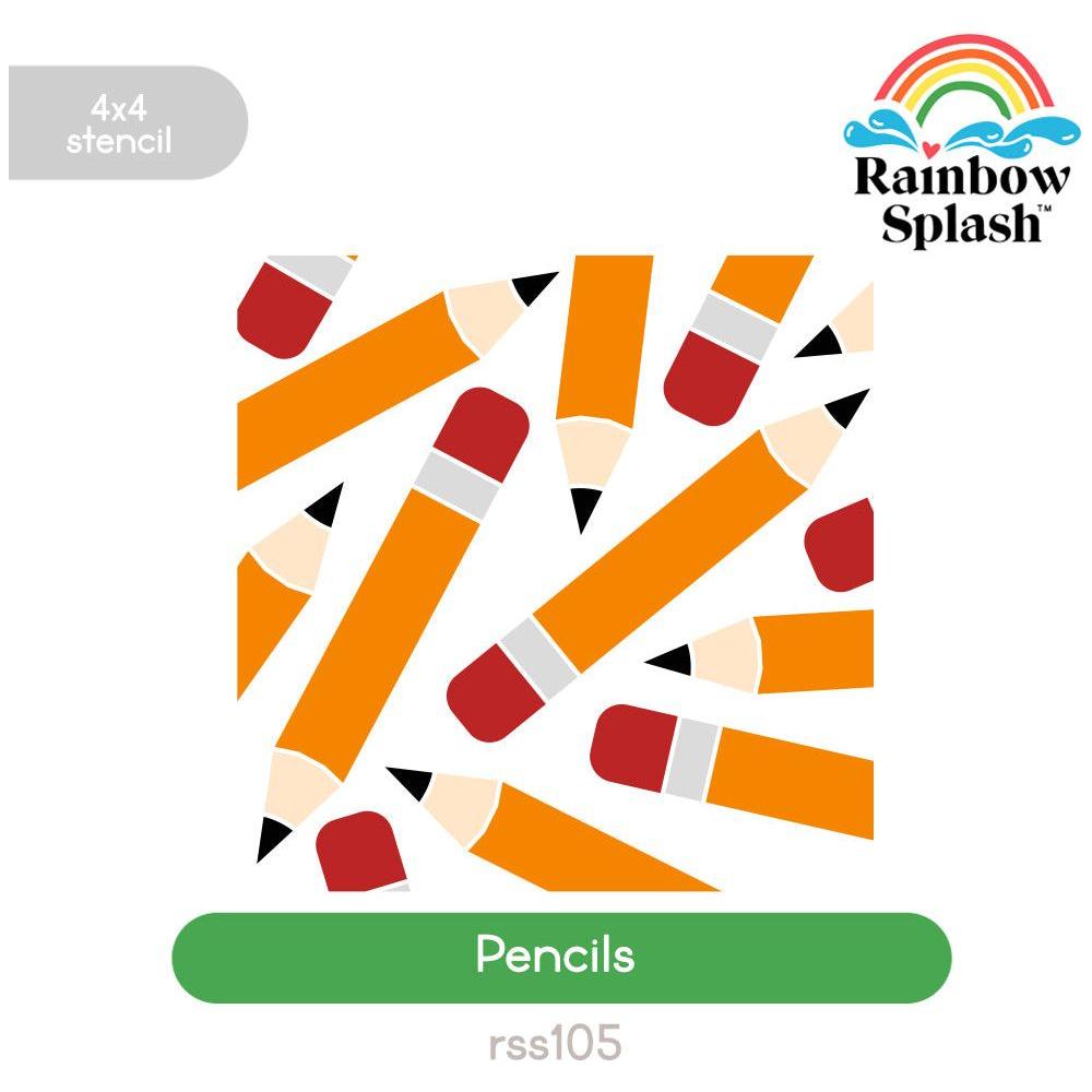 Rainbow Splash Stencil Pencils rss105