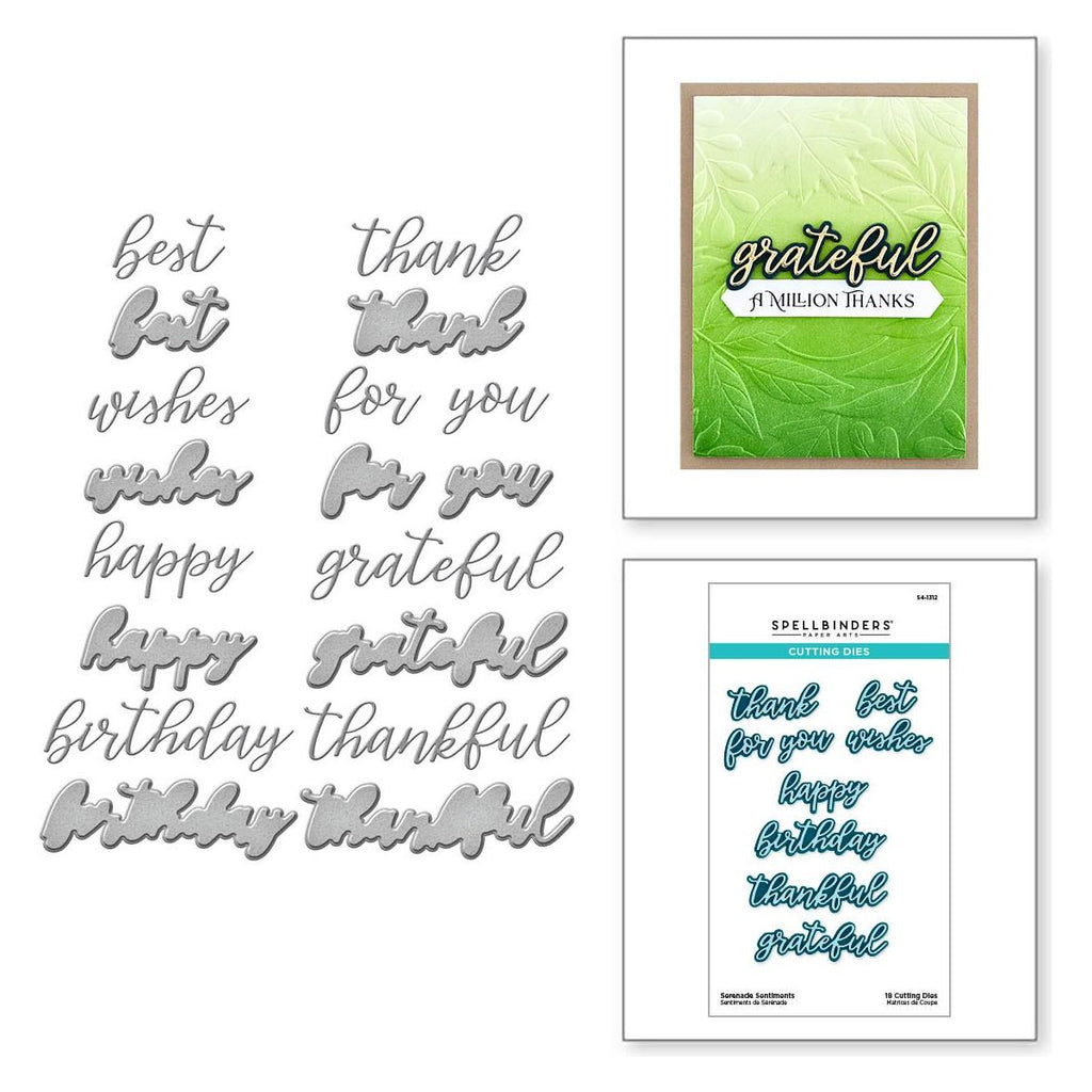 s4-1312 Spellbinders Serenade Sentiments Etched Dies product image