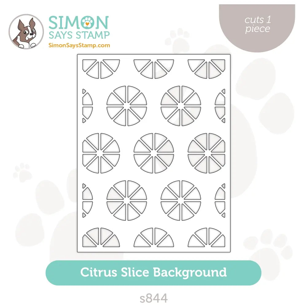 Simon Says Stamp Citrus Slice Background Die s844 Just A Note