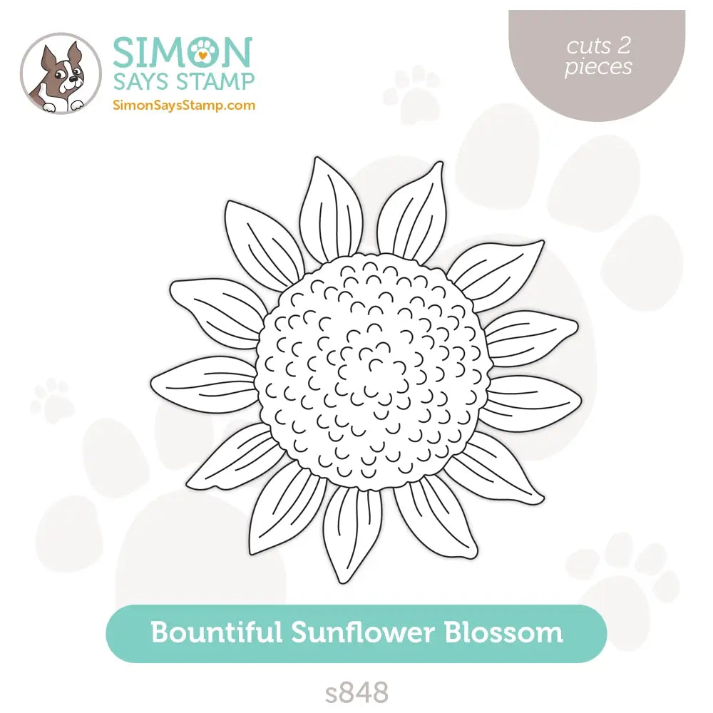 Simon Says Stamp Bountiful Sunflower Blossom Wafer Die s848 Out Of This World