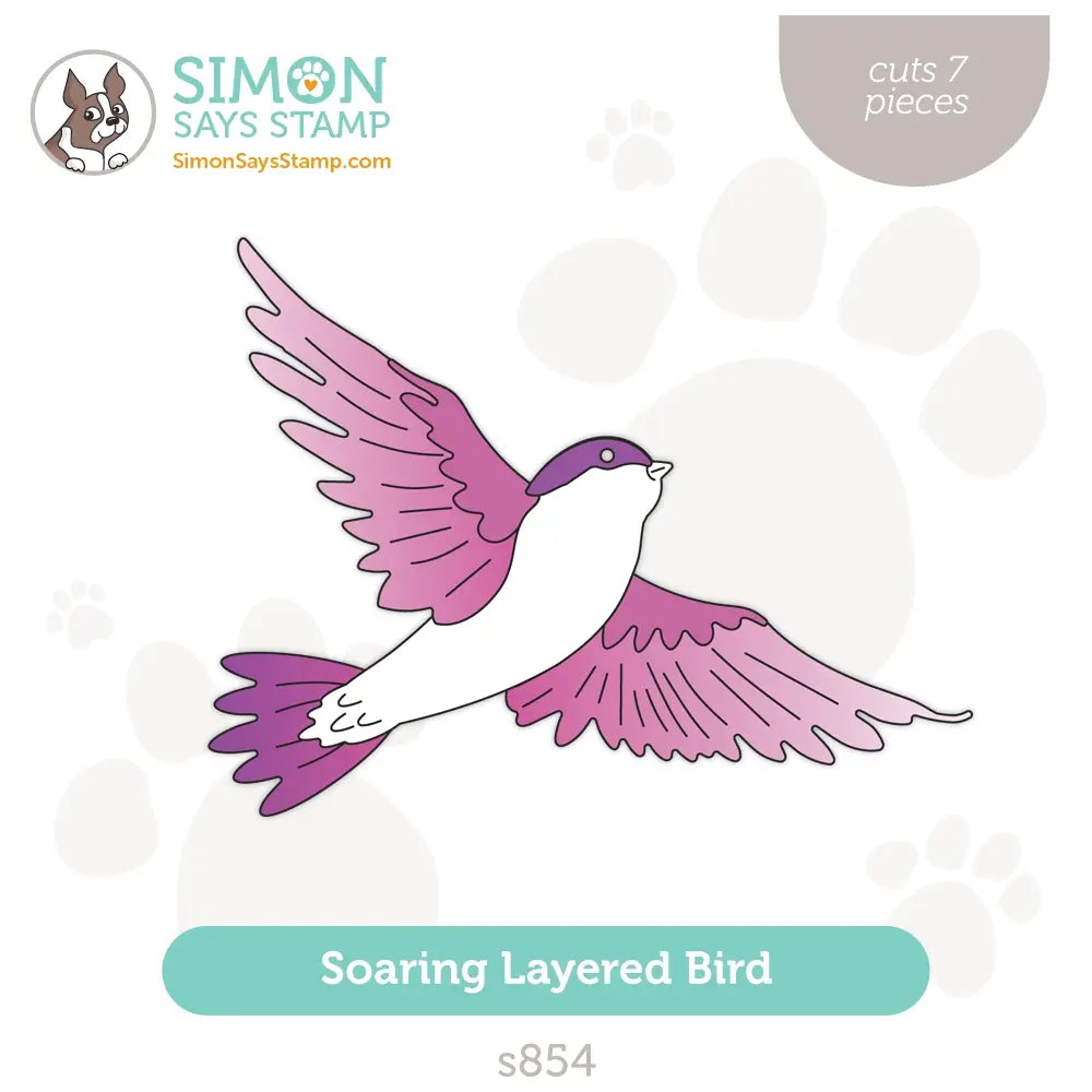 Simon Says Stamp Soaring Layered Bird Wafer Die s854 Out Of This World