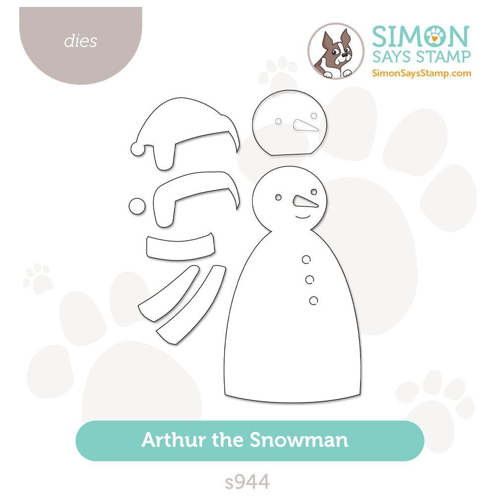 Simon Says Stamp Arthur the Snowman Wafer Dies s944 Festive Fun