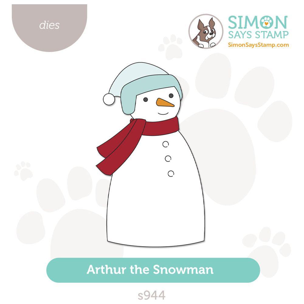 Simon Says Stamp Arthur the Snowman Wafer Dies s944 Festive Fun